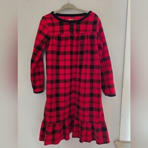 Carter's Plaid Fleece Kids Nightgown